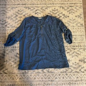 Plus size blue blouse